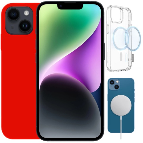 Etui iPhone 14 PLUS Obudowa Magsafe Czerwony Case Magnetyczny Ochrona Etui iPhone 14 PLUS Obudowa Magsafe Czerwony Case Magnetyczny Ochrona