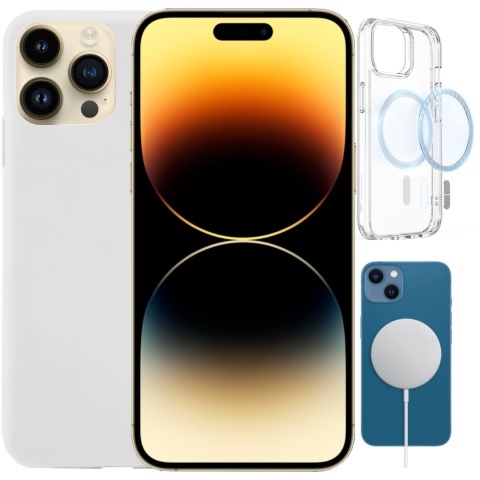 Etui iPhone 14 PRO MAX Obudowa Magsafe Biały Case Magnetyczny Ochrona