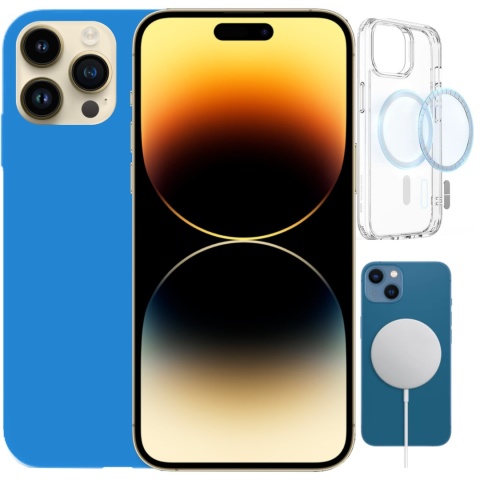 Etui iPhone 14 PRO MAX Obudowa Magsafe Niebieski Case Magnetyczny Ochrona