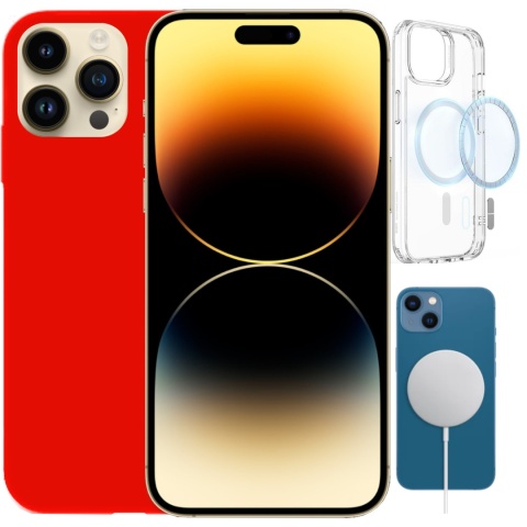 Etui iPhone 14 PRO Obudowa Magsafe Czerwony Case Magnetyczny Ochrona