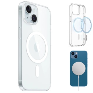 Etui iPhone 15 Obudowa Magsafe Clear Case Magnetyczne Pełna Ochrona