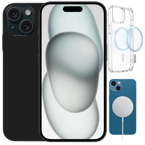 Etui iPhone 15 Obudowa Magsafe Czarny Case Magnetyczny Pełna Ochrona