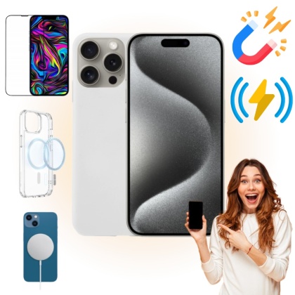 Etui iPhone 15 PRO Obudowa Magsafe Biały Case Magnetyczny Ochrona