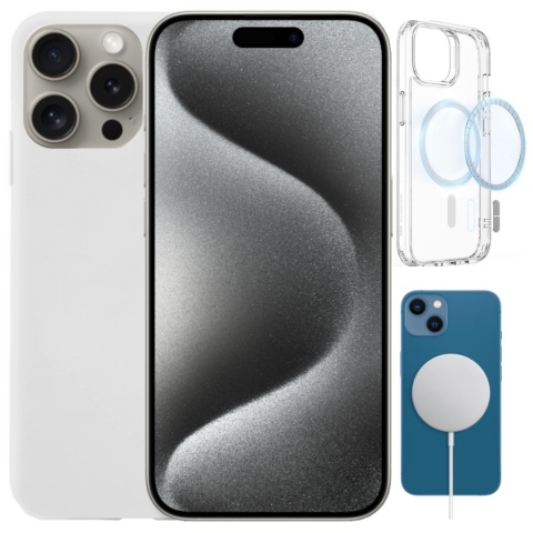 Etui iPhone 15 PRO Obudowa Magsafe Biały Case Magnetyczny Ochrona Etui iPhone 15 PRO Obudowa Magsafe Biały Case Magnetyczny Ochrona