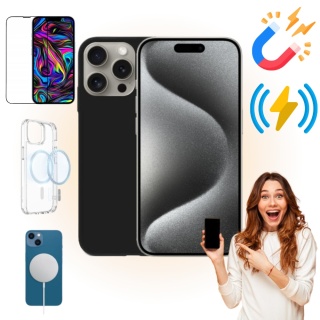 Etui iPhone 15 PRO Obudowa Magsafe Czarny Case Magnetyczny Ochrona